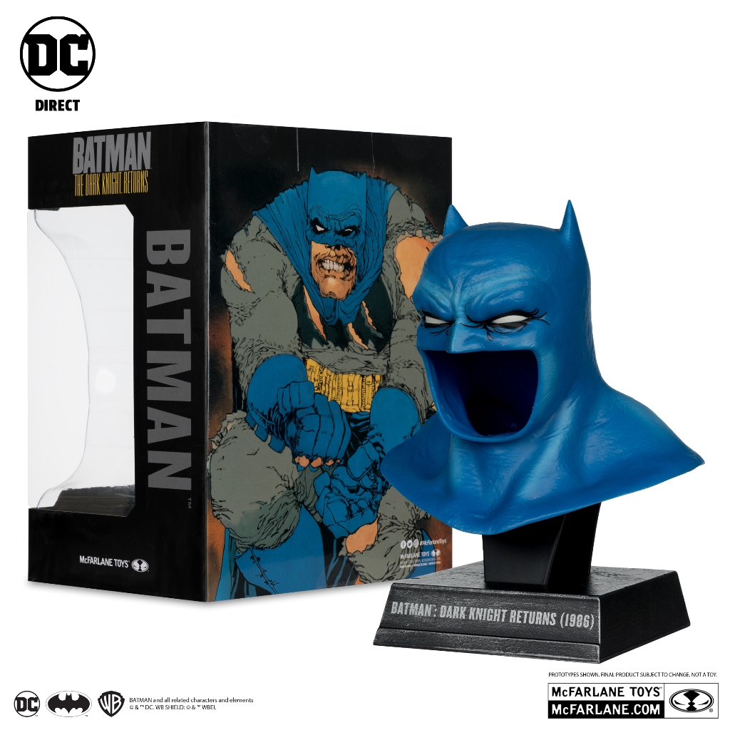 Batman Justice League - Arkham Asylum - Dark Knight returns Cowl Replica 1:3 Scale Mcfarlane DC Dire