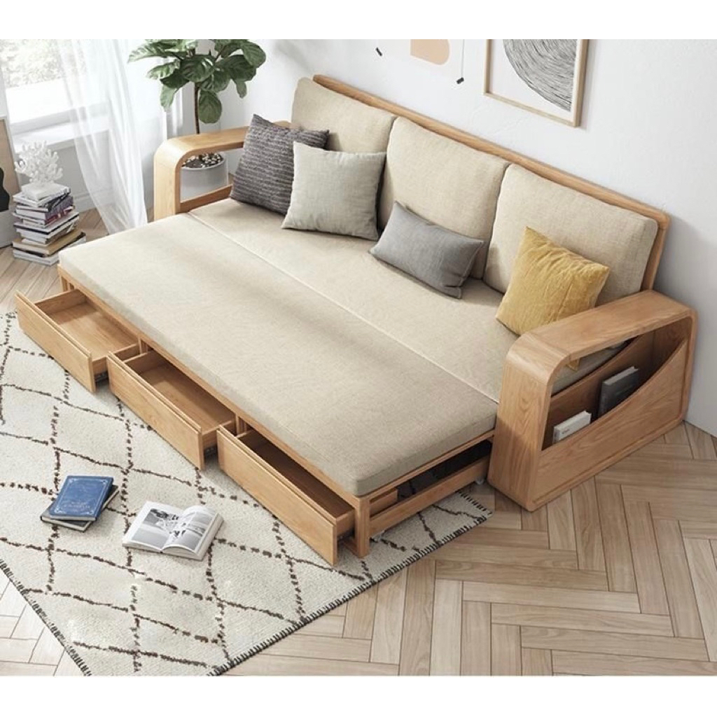 Sofa bed variasi laci 321 seater minimalis modern Loka Living