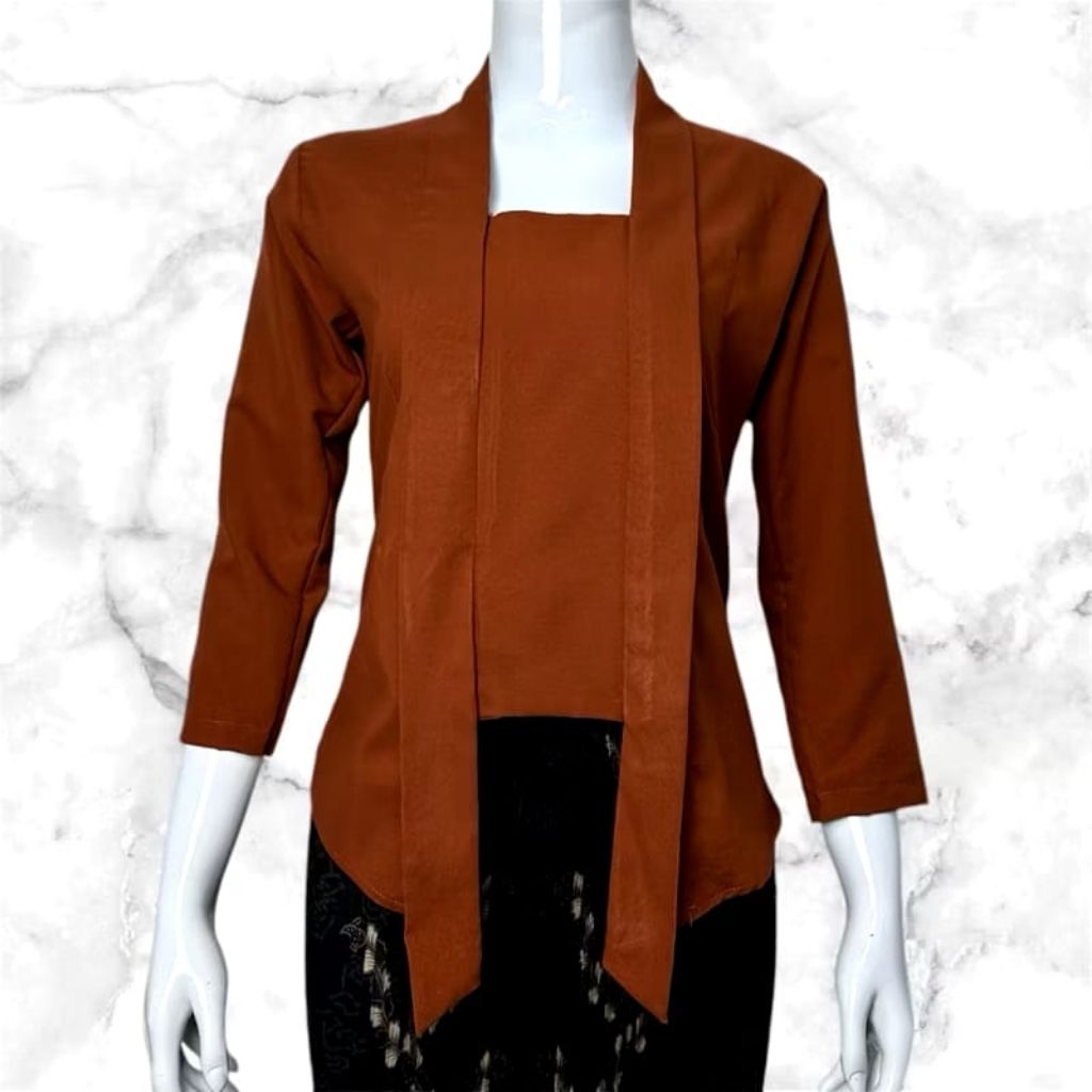 ATASAN KEBAYA KUTUBARU POLOS LENGAN PANJANG