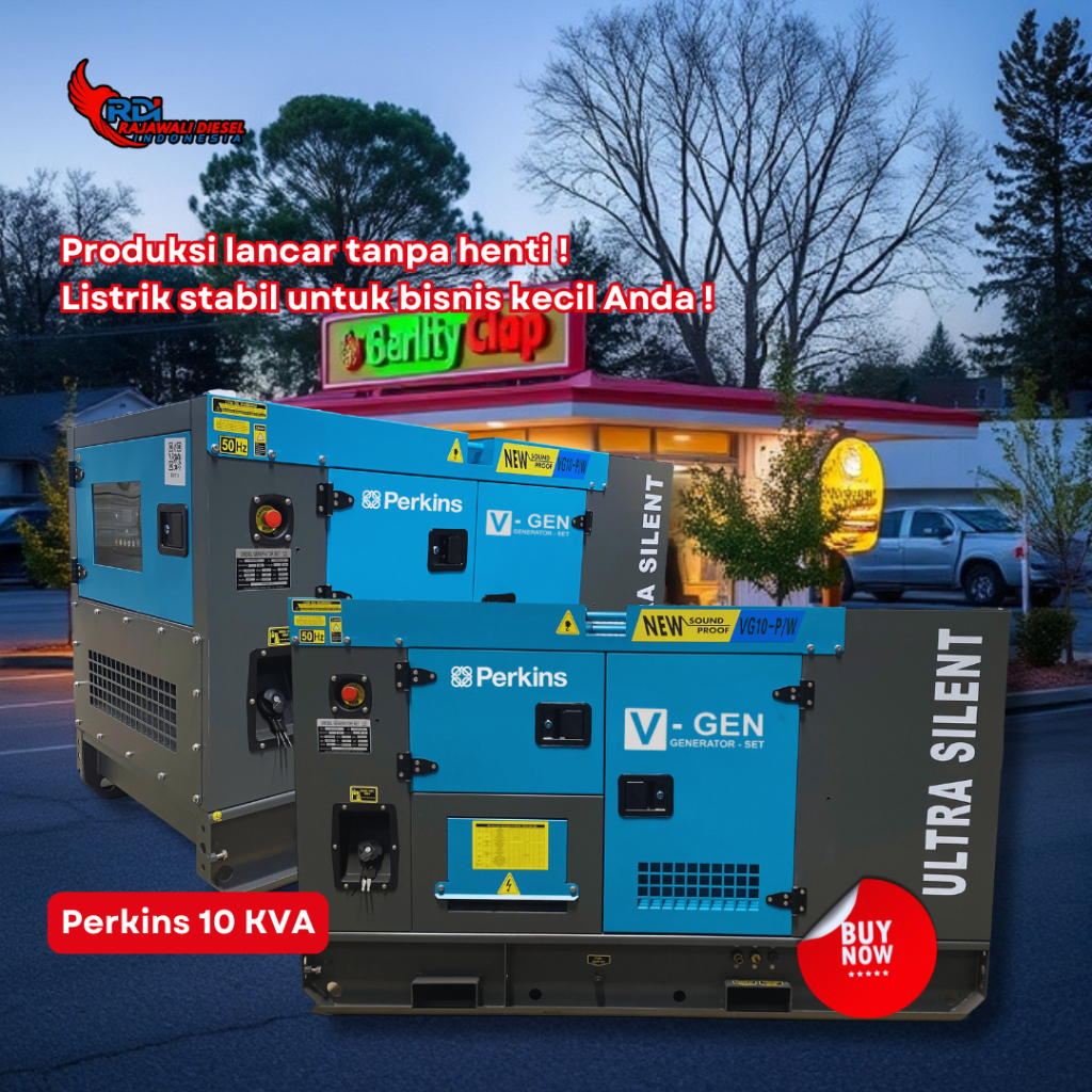 Genset Perkins 10 KVA Ultra Silent Diesel