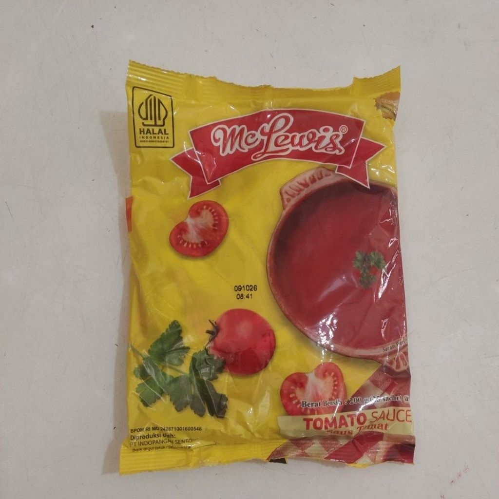 

Mc lewis Saus tomat sachet isi 25 200gr