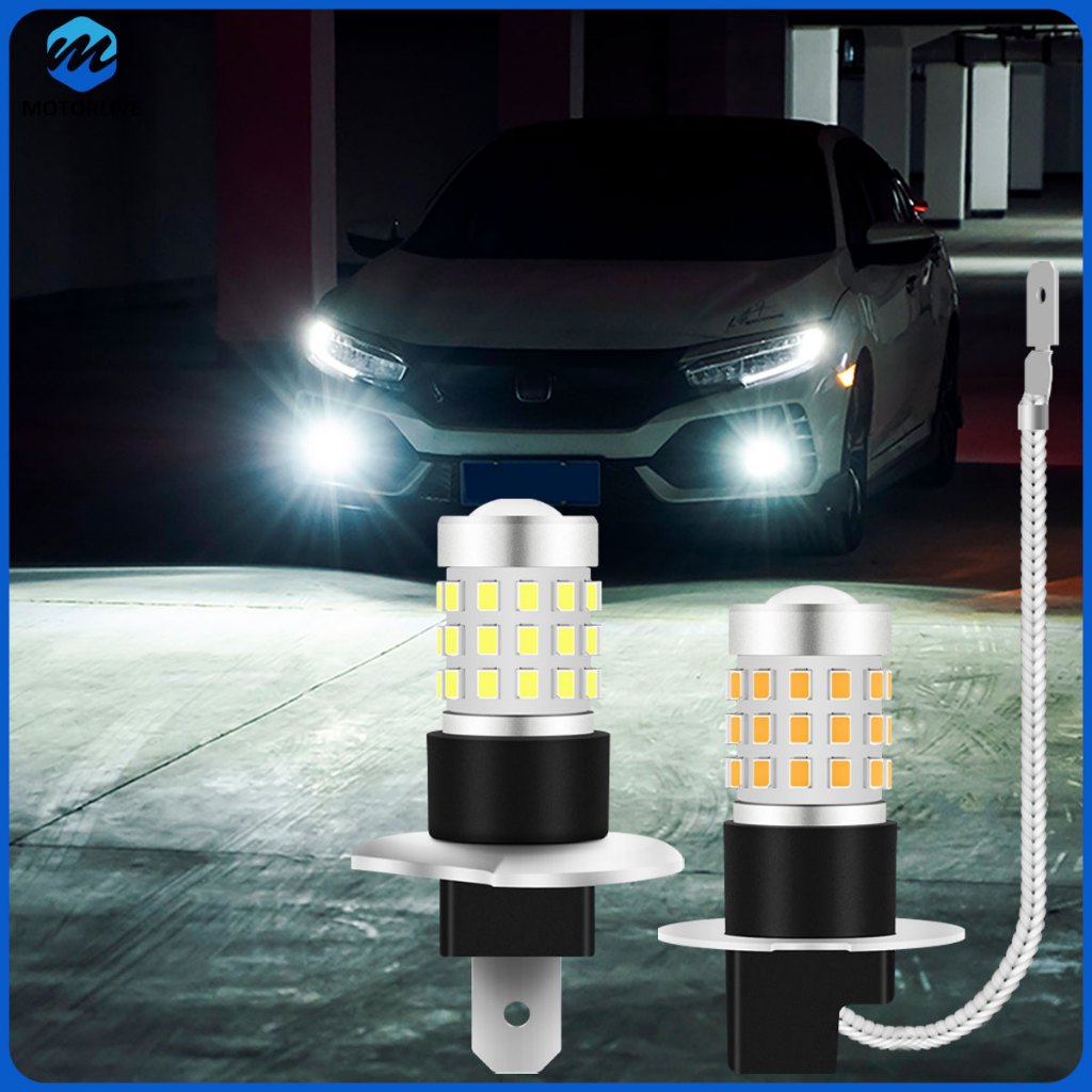 2 buah Lampu Kabut LED H1 LED H3 putih Lampu Bohlam Lensa DC 24V bohlam mobil Lampu mobil Led