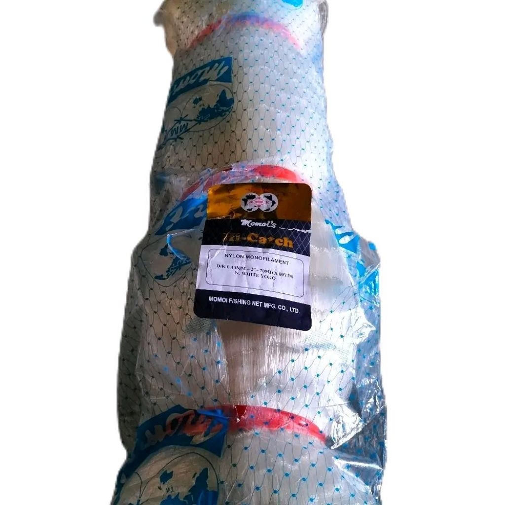 Momoi Jaring Ikan Momoi Ori 0.40"2 in"70/80yds Yoko Jaring Ikan Kecil Bahan Jala Monofilament
