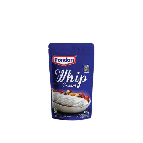

PONDAN WHIP CREAM (POUCH/BOX) 200 GRAM