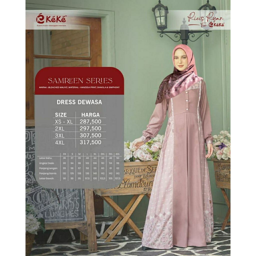 Keke Gamis Samreen Series - Gamis Keke Terbaru - Gamis Ria Ricis Keke
