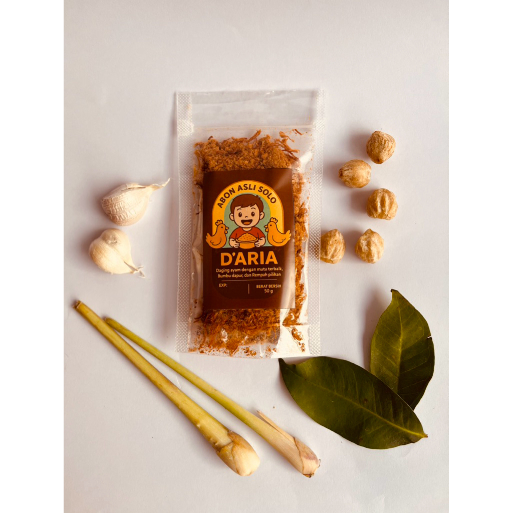 

Abon Ayam D'ARIA 50gr - Manis Gurih, Lauk praktis