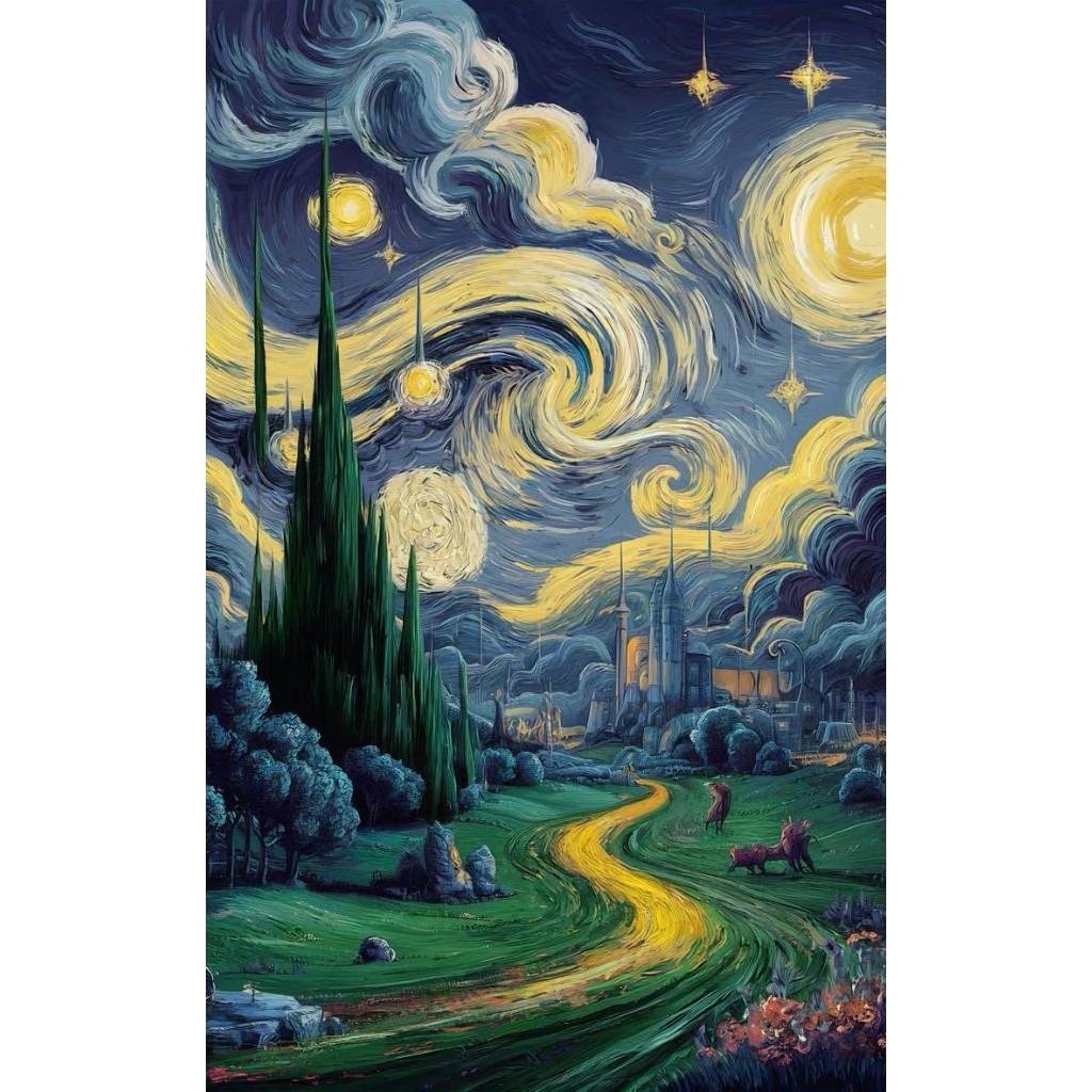 lukisan pemandangan alam