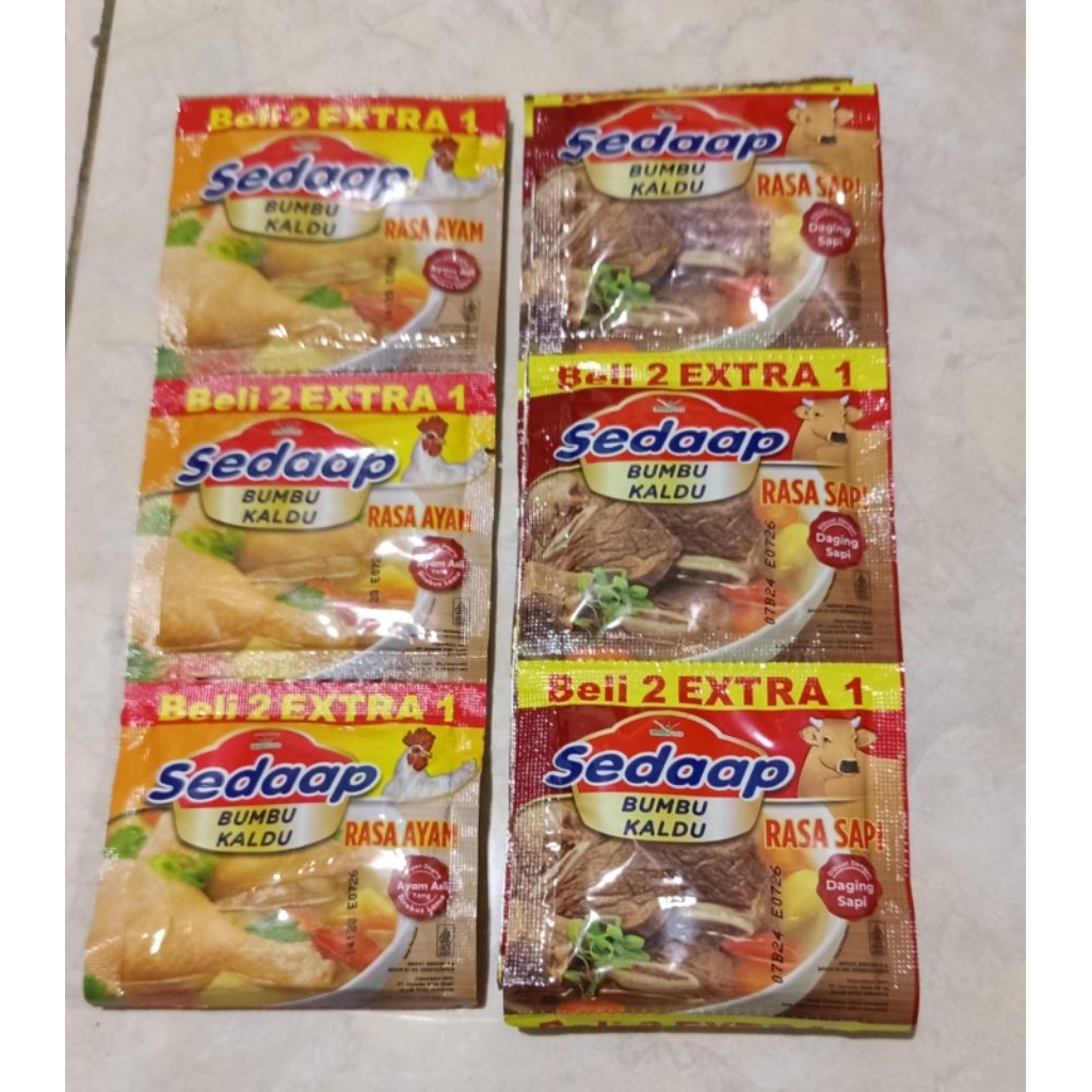 

Sedaap bumbu kaldu renteng (sapi/ayam) isi 12 pcs