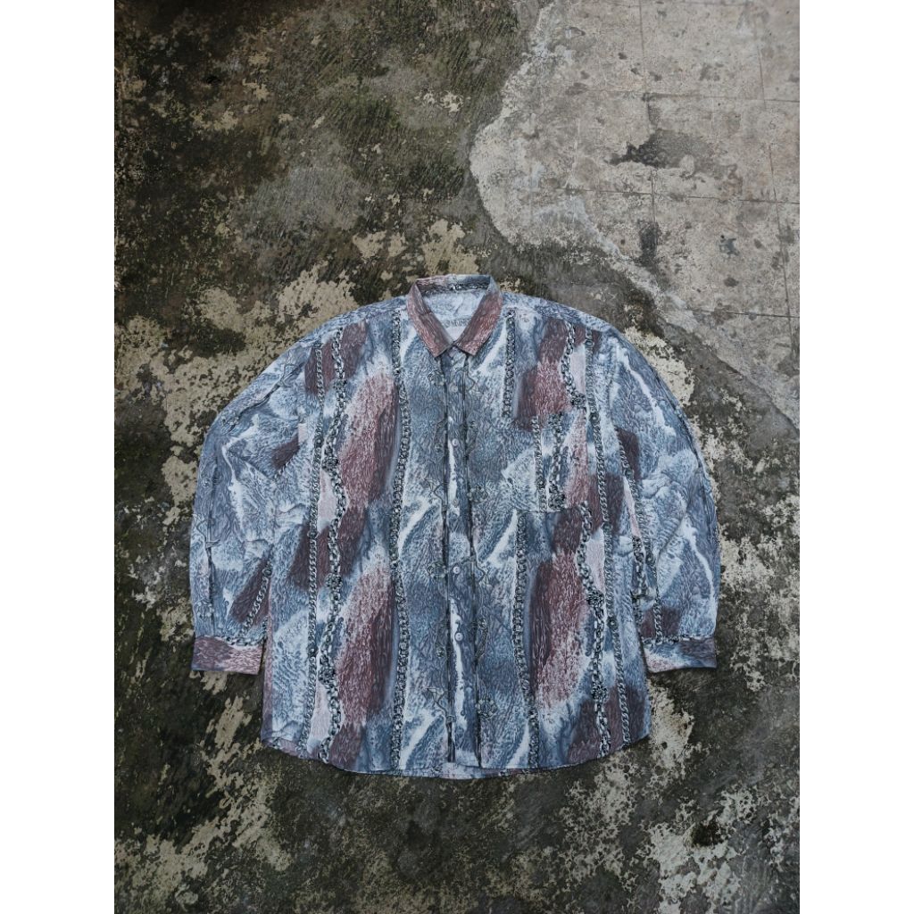 Kemeja Vintage Motif Rantai