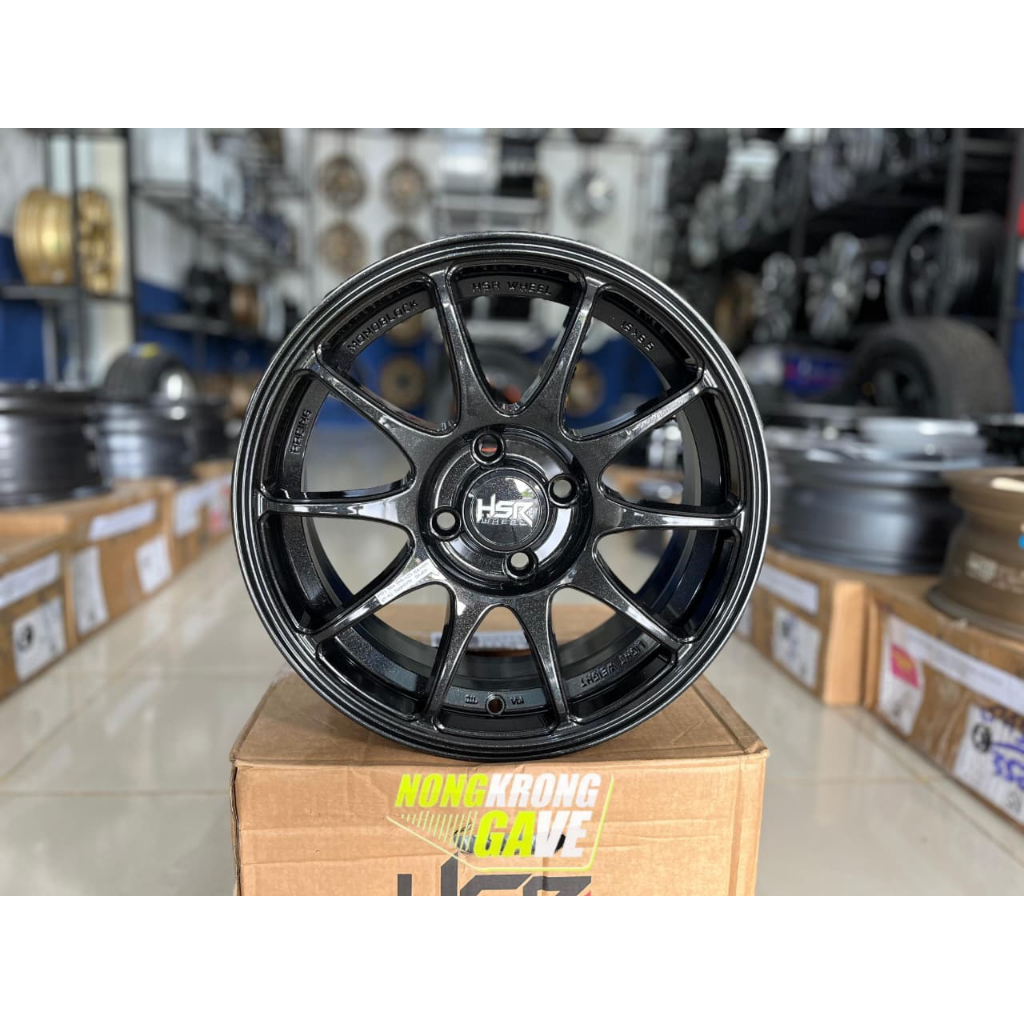 rekomendasi velg mobil racing&sedan velg hsr type indy ring15 lebar65 hole4 pcd100 et42 daimond blac