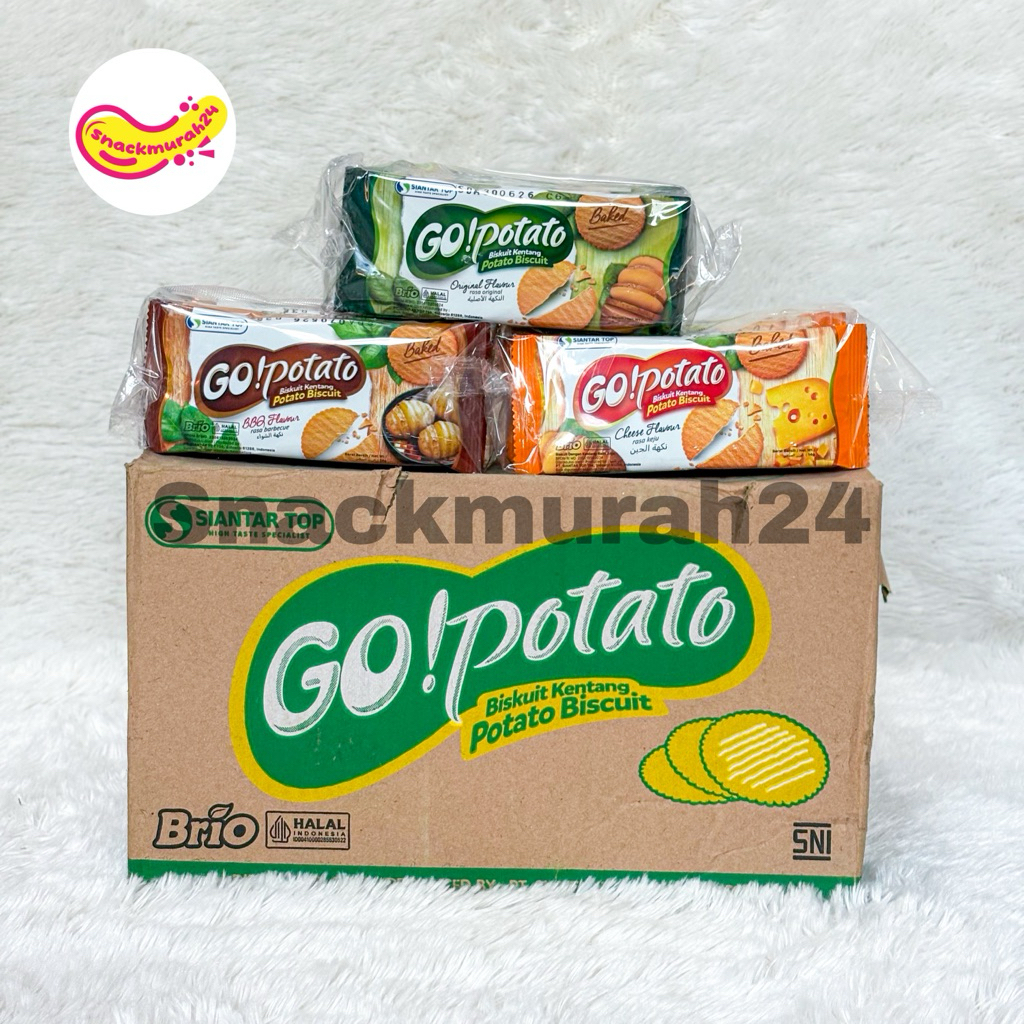 

[DUS] Brio Go Potato Biskuit Kentang 1 DUS isi 120 PCS x 14 Gram Eceran 1000