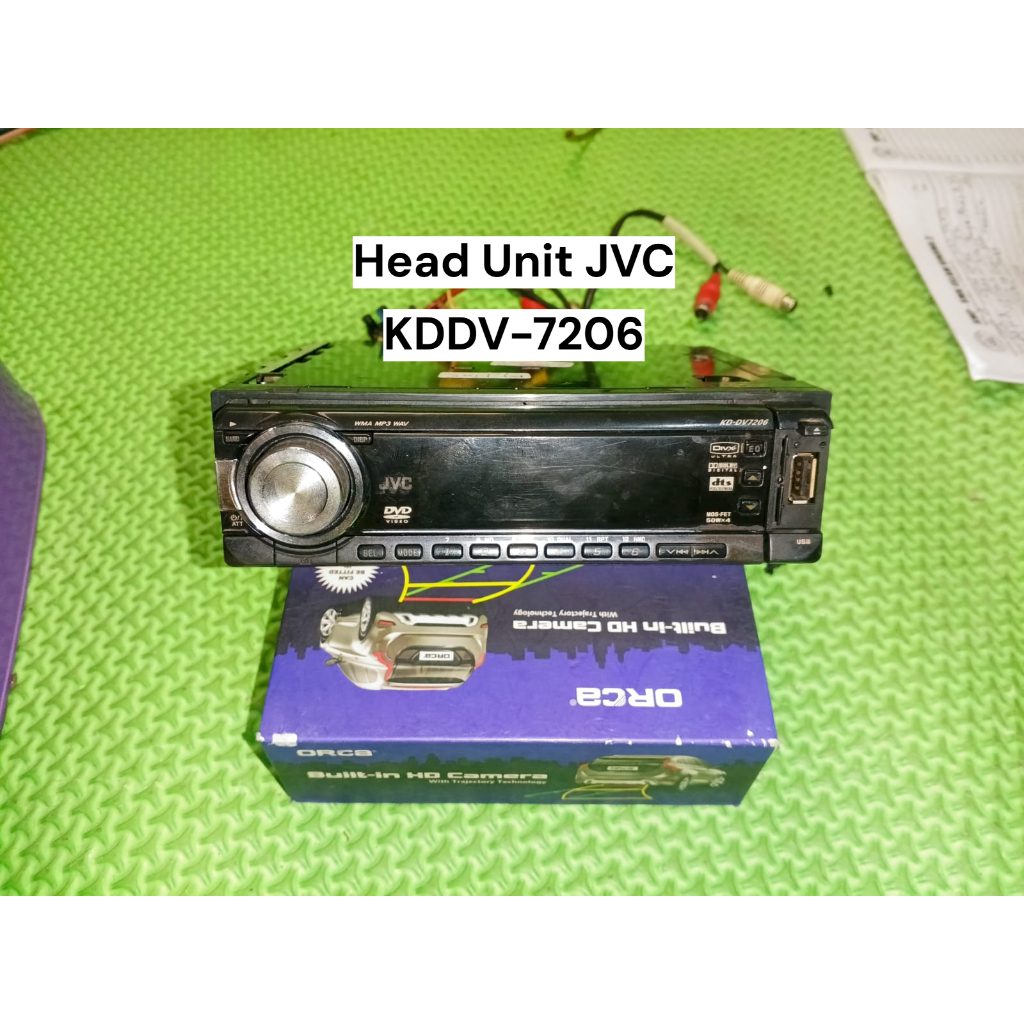 Radio Tape Mobil Bekas Head Unit Single Din JVC KDDV-7206 | Kondisi Bekas CD ERROR.