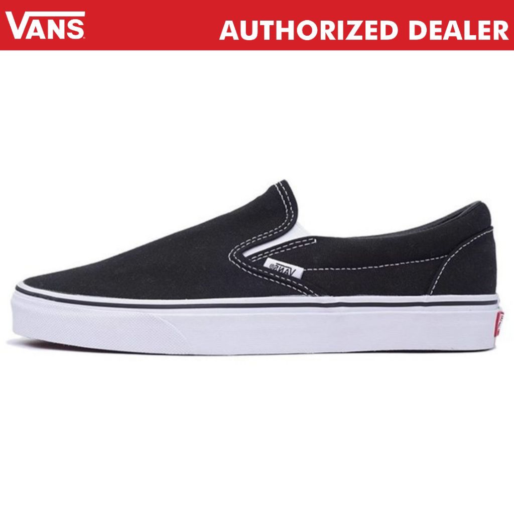 Sepatu Vans Slip On Comfycush Black White Original Pria Wanita Unisex