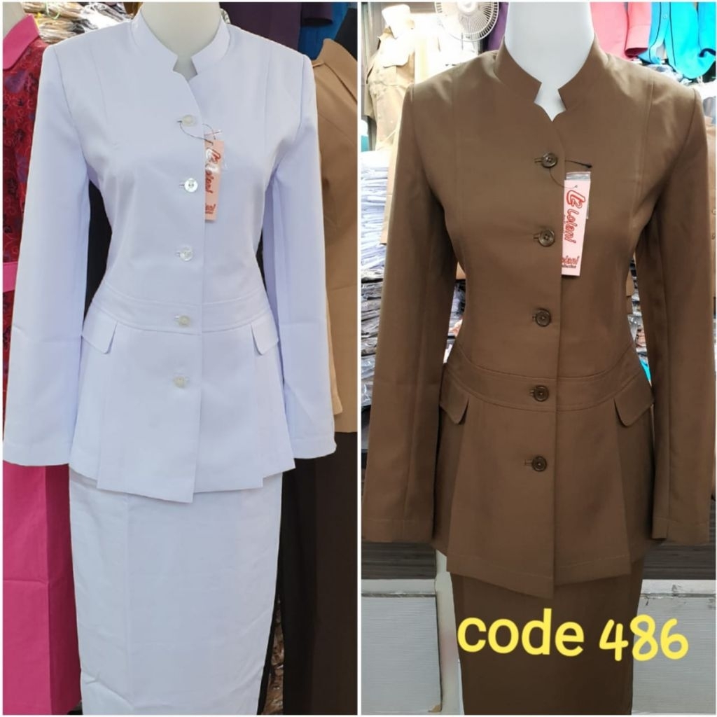 Seragam perawat blazer wanita putih baju perawat
