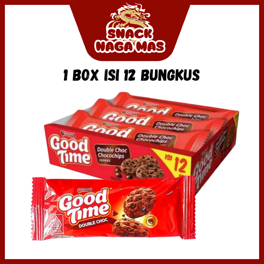 

GOOD TIME COOKIES DOUBLE CHOCO 1000 an COOKIES RASA COKELAT [1 BOX ISI 12 BUNGKUS]