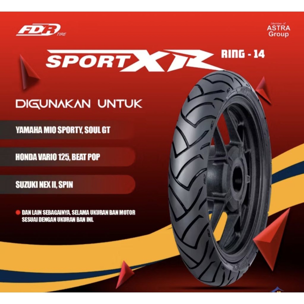 Ban Motor Tubeless FDR Sport XR Ring 14 90/80-14