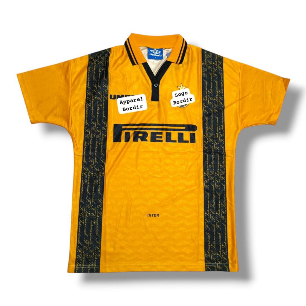 Jersey baju bola pria wanita dewasa klub INT3R RETRO 96