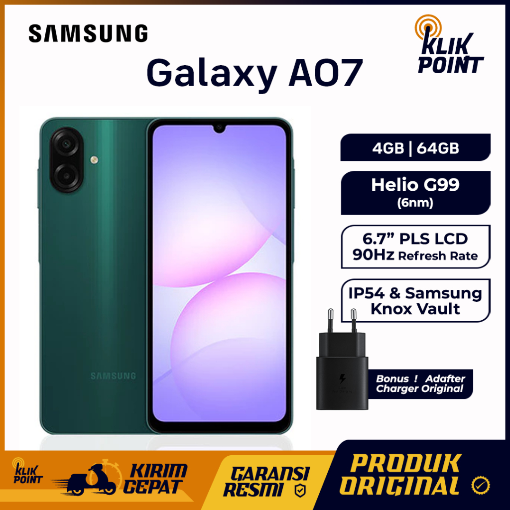 Samsung Galaxy A07 4/64GB HP Samsung 1 Jutaan HP Murah Original 100% Terbaru 2025 Garansi Resmi