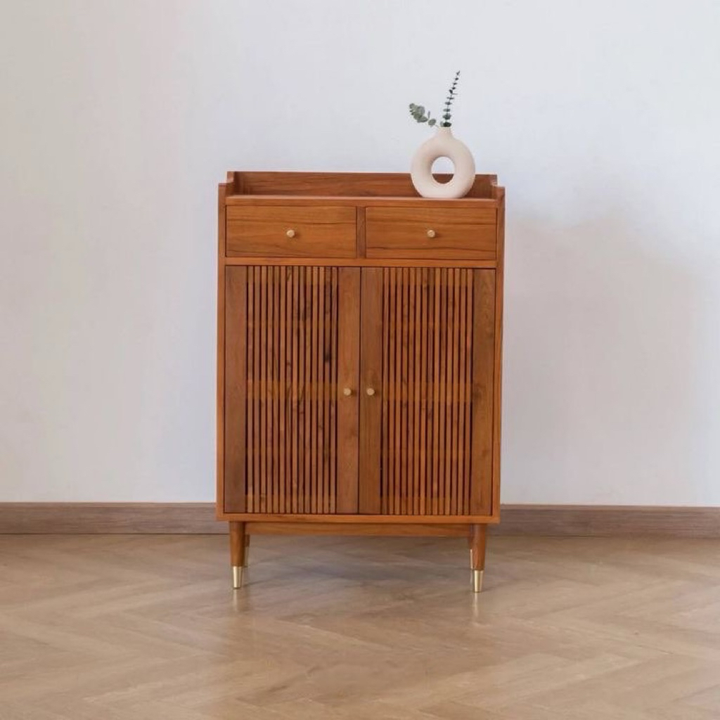 rak sepatu custom kayu jati grate A rak sepatu minimalis kayu jati almari sepatu