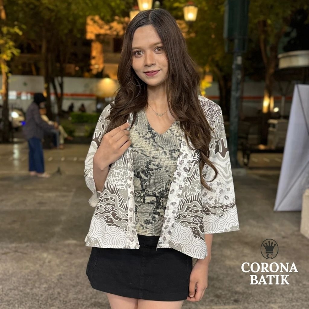 Outer Crop Pendek Tanpa Lengan | Outer Kerja | Outer Batik | Batik Malioboro | Batik Jogja