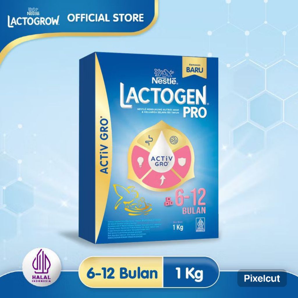 

LACTOGEN PRO ACTIV TAHAP 2 UNTUK BAYI BERUMUR 6-12 BULAN 1000 GR