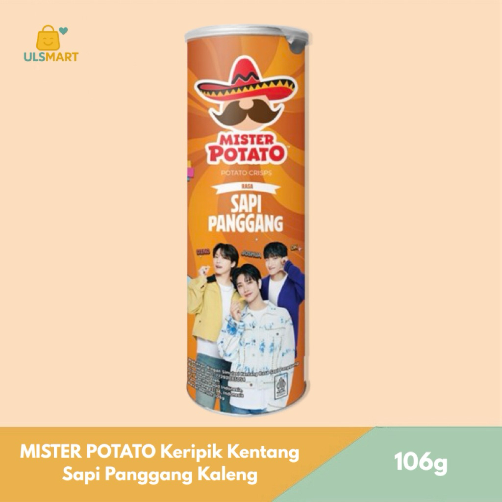 

MISTER POTATO Keripik Kentang Sapi Panggang Kaleng 106 g