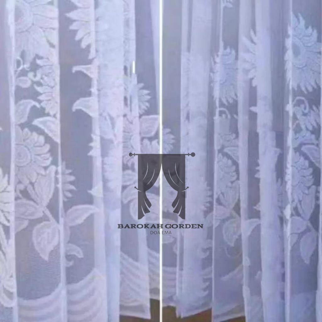 vitrase gorden lapis dalaman tirai jendela putih transparan