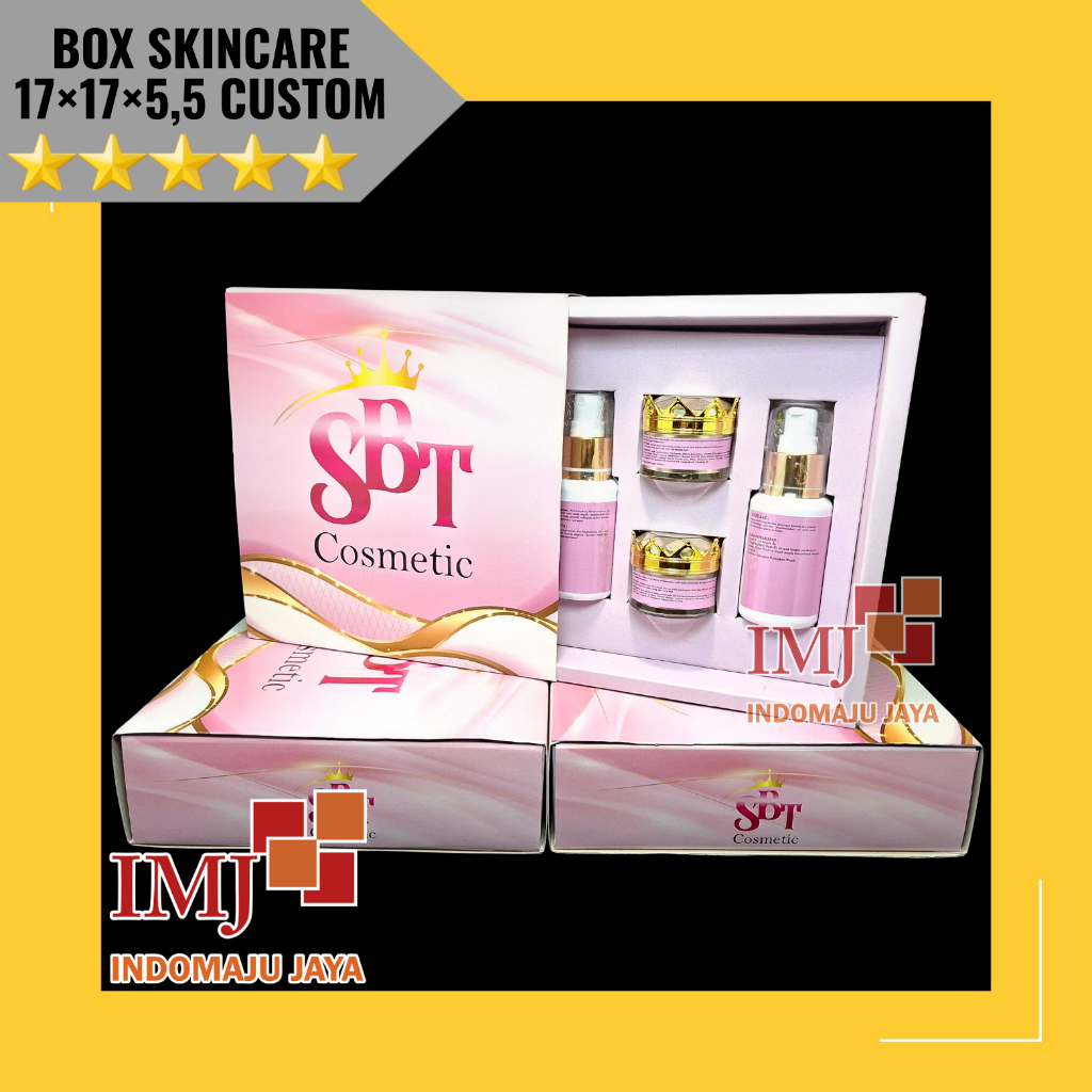 GRATIS DESAIN BOX SKINCARE CUSTOM DESAIN 17×17×5,5 BOX SKINCARE CUSTOM 17x17x5,5 KARDUS SKINCARE