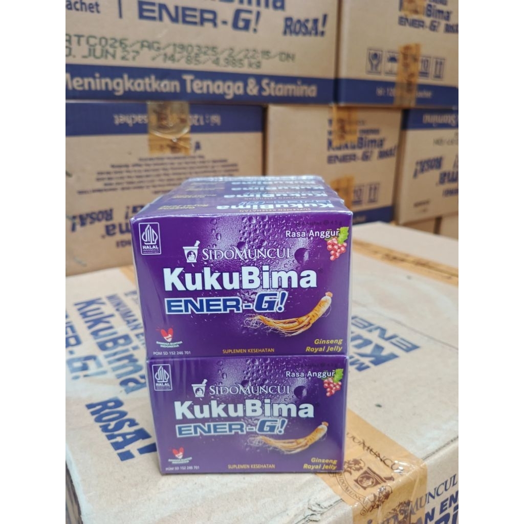 

kukubima energ-g Rasa anggur 1 karton Isi 120 Dus@6Sachet