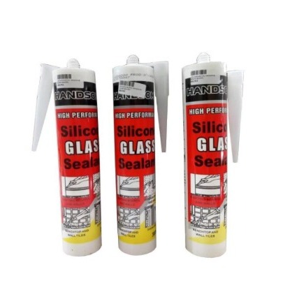 Handsome Lem Silicone Sealant Kaca Acetic Silent Clear , Hitam & Putih 300ML