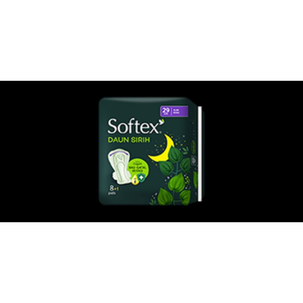 Softex Daun Sirih 29cm 8 Pads /Softex Daun Sirih 29 cm Wing 8 + 2 pad per karton isi 48 pcs