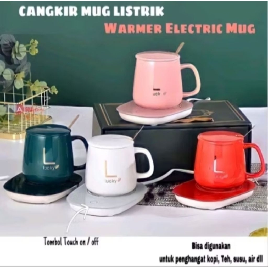 Mug Cangkir Elektrik / Gelas Set Keramik Pemanas / Mug Cangkir Pemanas