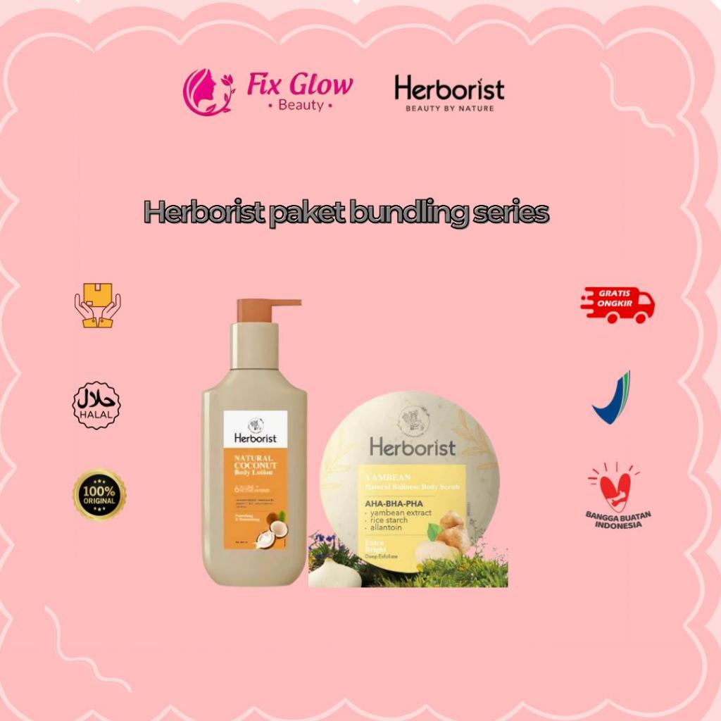 Paket Bundling Herborist Body Lotion & Body Scrub AHA BHA