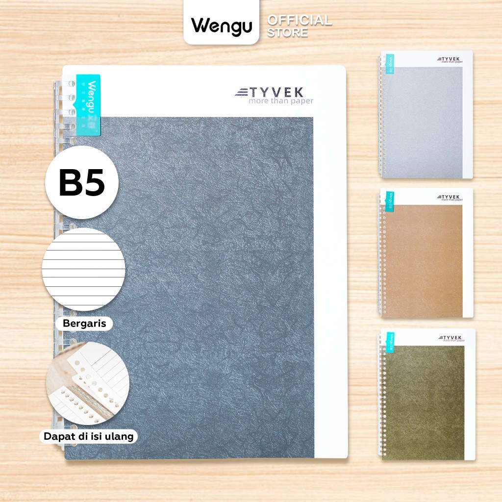 

WENGU Notebook Spiral Ukuran B5 Bergaris 60 Lembar Ring Plastik & Besi - XQHY