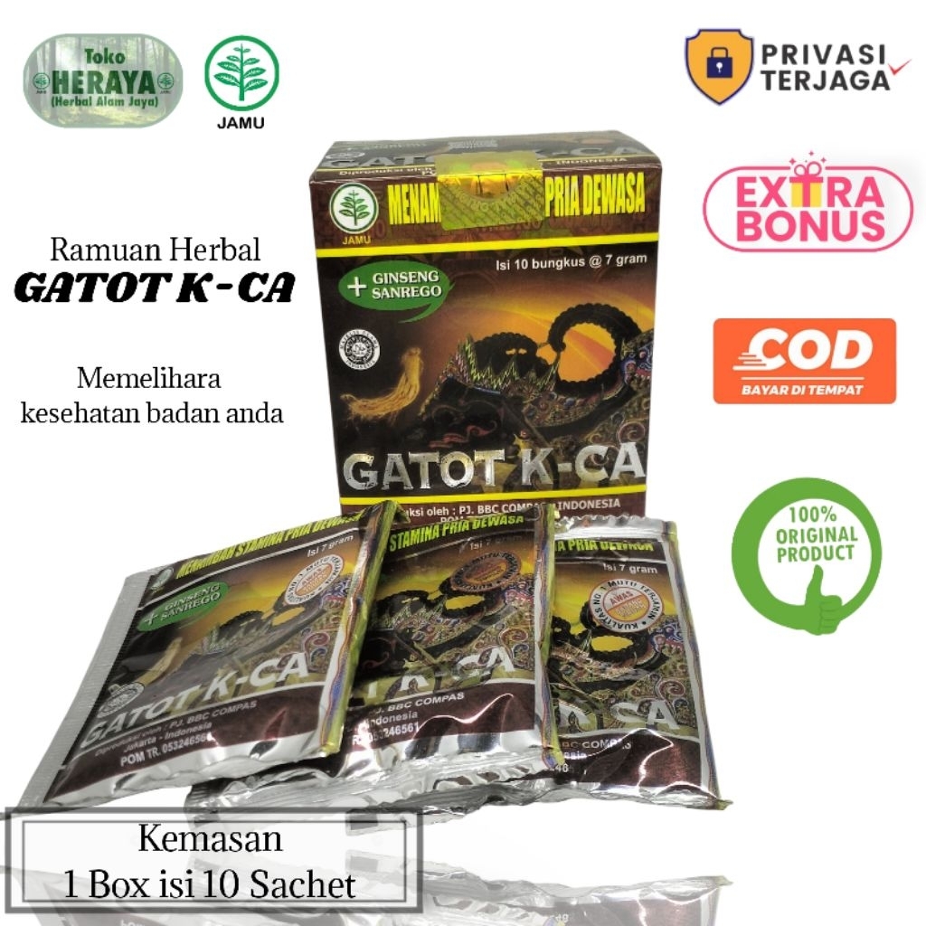 

Ramuan Serbuk Herbal Gtotkaca Kemasan 1 Box isi 10 Sachet