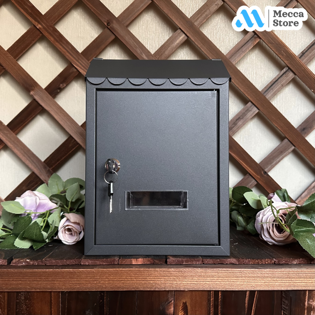 

Kotak Surat Pos Metal Mailbox Wall Mounted 21.3x7.2x29.8cm