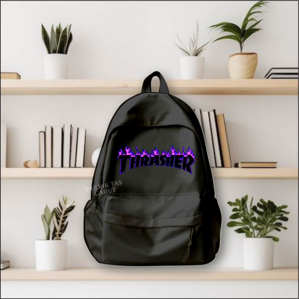 Tas Ransel Distro Original / Tas Backpack Unisex Keren Style 2025 / Tas Motif Thrasher Kekinian