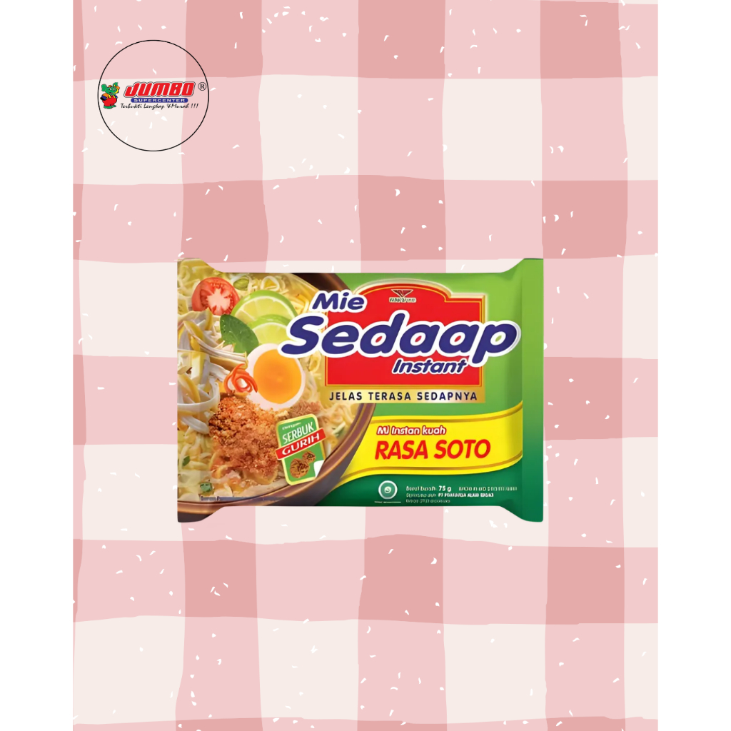 

Sedaap Kuah Soto 75gr/Mi Instan Kuah/Mi Rebus/Noodle/Makanan Instant/Makanan Siap Saji/Mie Rebus