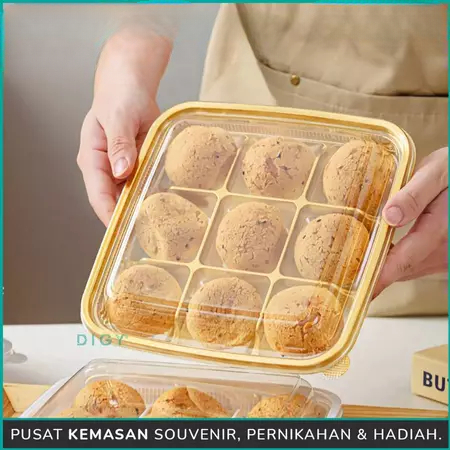 Mika Mooncake Gold Sekat 9 / Kotak Mini Cake