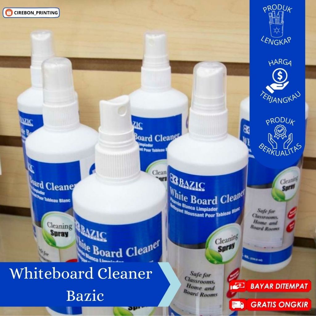 

BAZIC Whiteboard Cleaner 8 Oz / Alat Tulis Kantor / Cirebon / Cod / Free Ongkir
