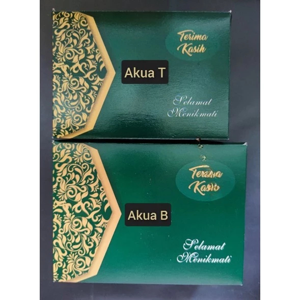 

Dus Snack Kue Makanan Motif Batik Hijau Emas 14x10x7cm