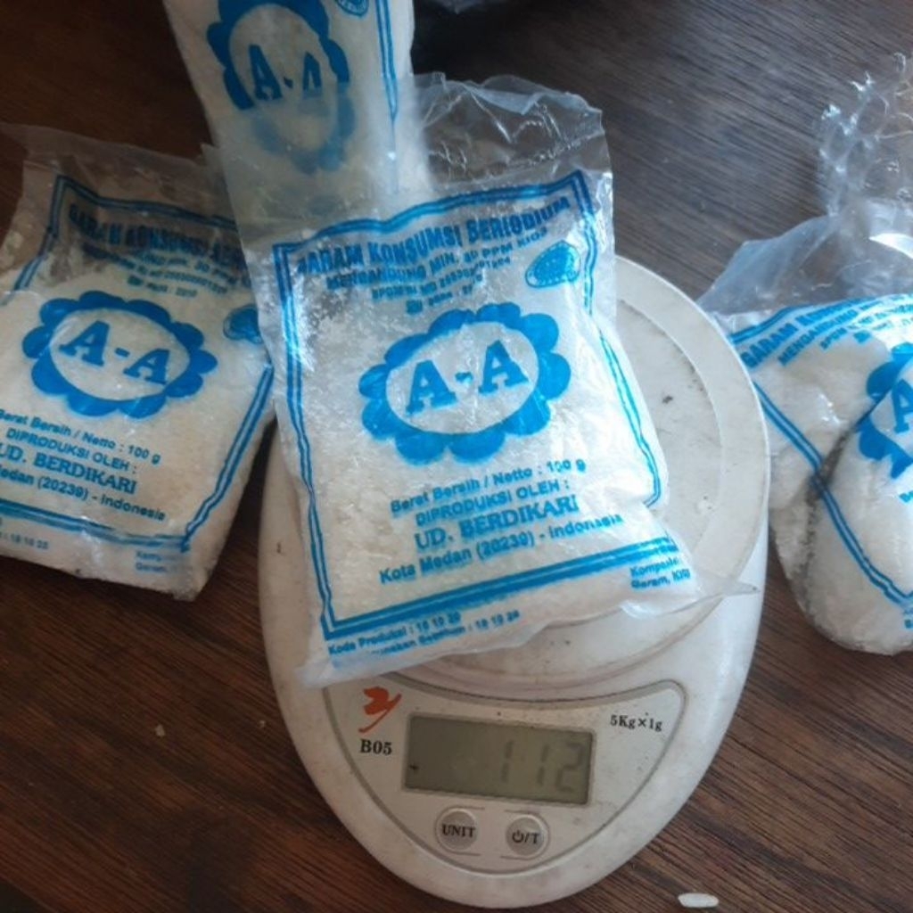 

Garam dapur berat 112 gram isi 3 pcs