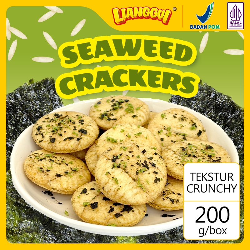 

48pcs Lianggui Crackers Rumput Laut HALAL - Cemilan Sehat Renyah, Snack Gurih untuk Kantor Keluarga