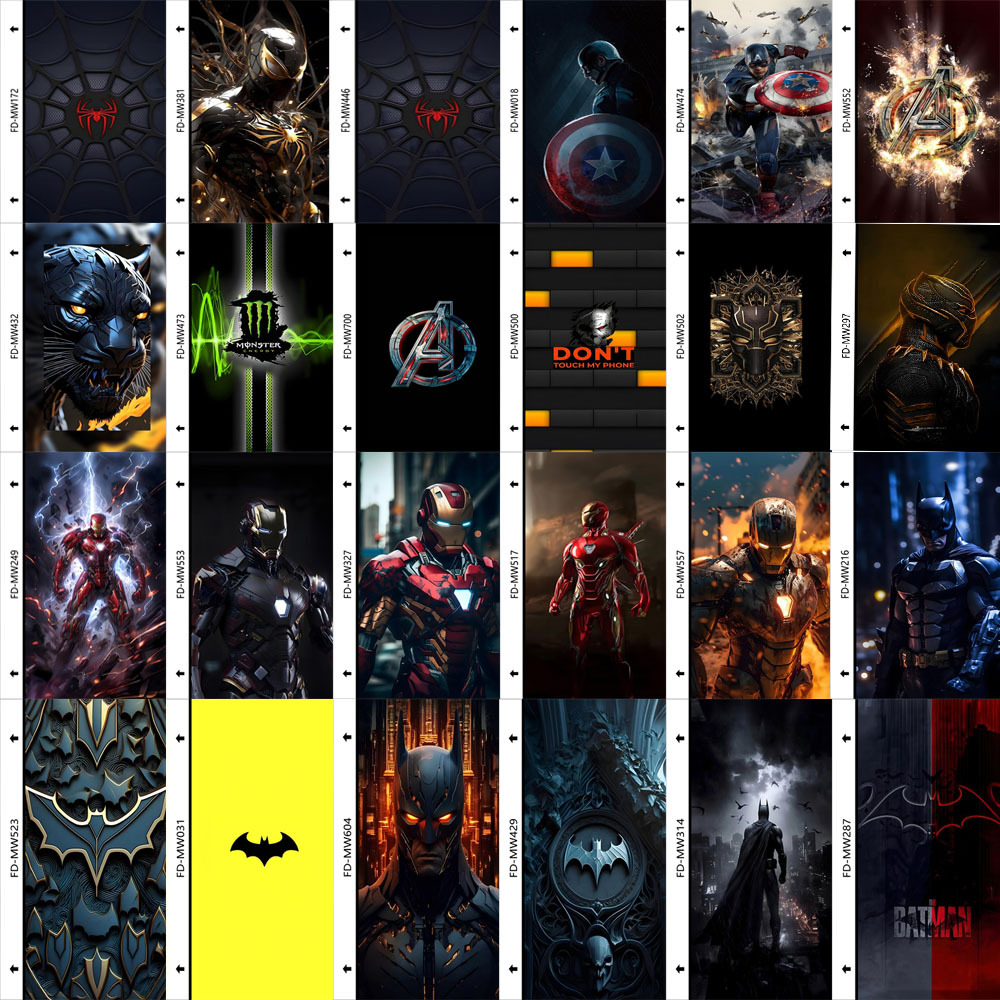 Grosir Bahan Hydrogel Back Skin untuk Belakang HP Motif -MIX