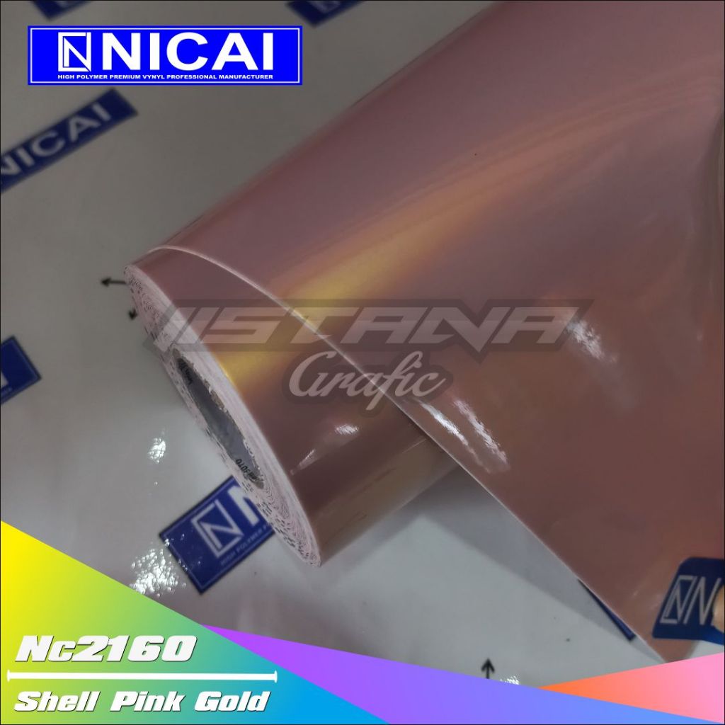 Sticker skotlite Magic Candy Shell Pink Gold Nicai premium [ROLL]