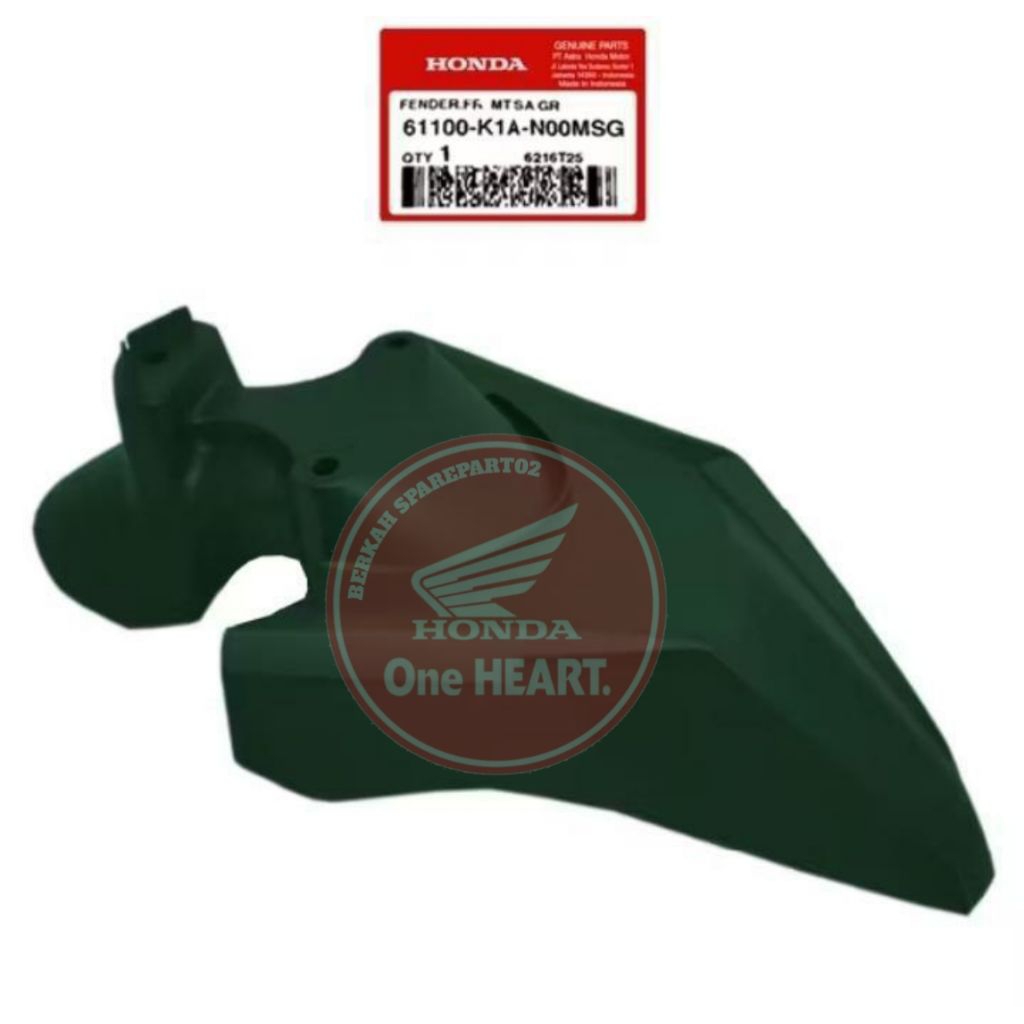 61100-K1A-N00MSG Spakbor depan beat new led deluxe hijau doff 2020 - 2024 original