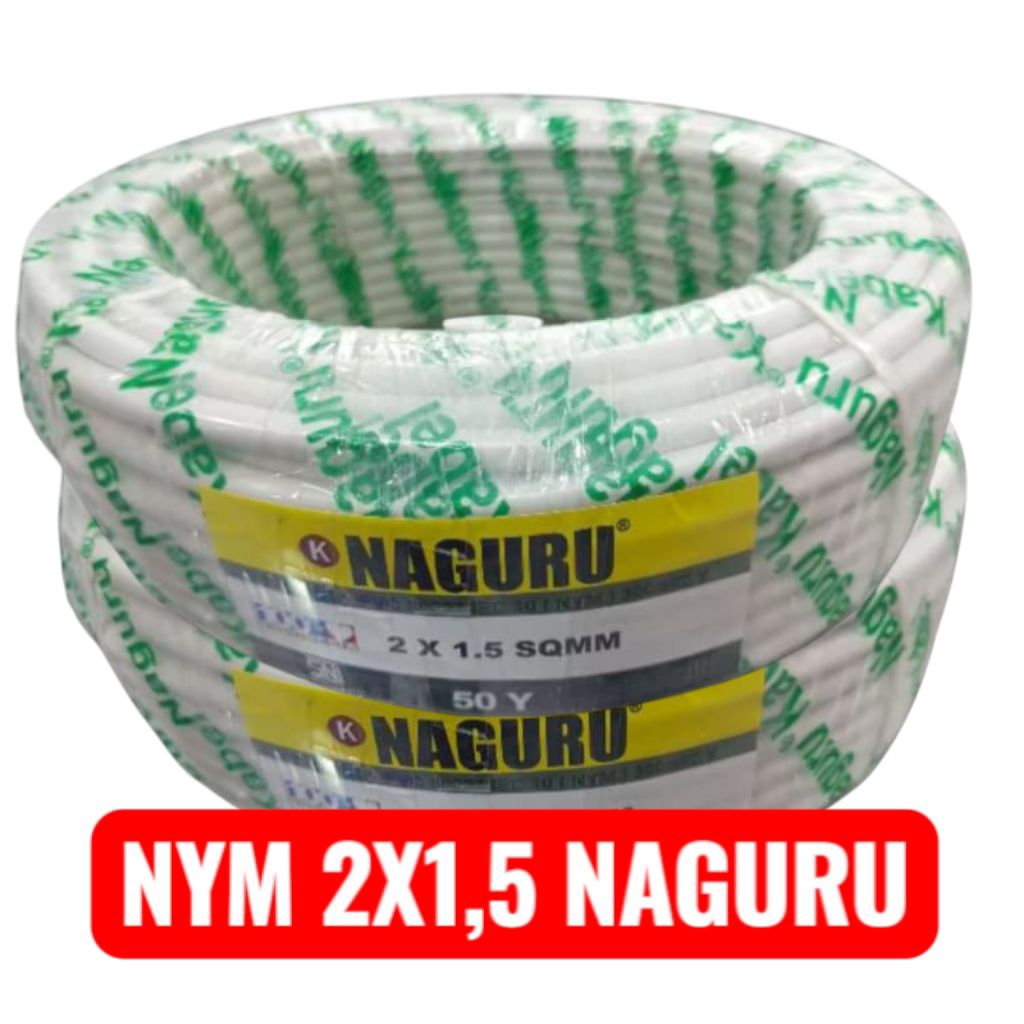 Kabel NYM Tunggal 2X1,5 NAGURU Panjang 50Y