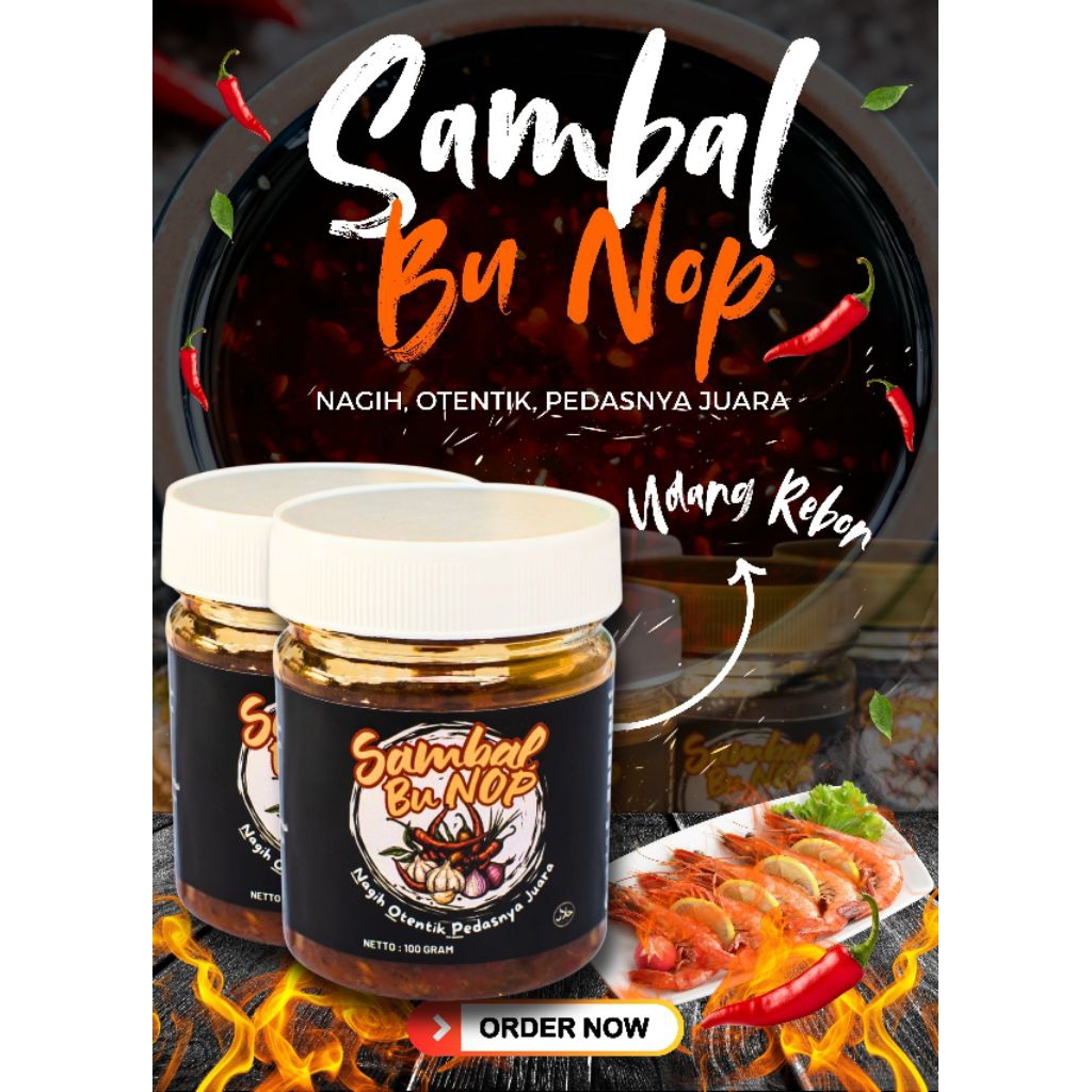 

Sambal Udang Rebon Kemasan Toples 100gr | Sambal Pedas Halal by Bu NOP