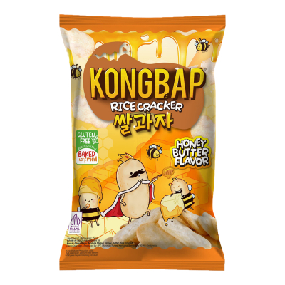 

Kongbap Rice Cracker Honey Butter Gluten Free / Kreker Beras 50 Gr