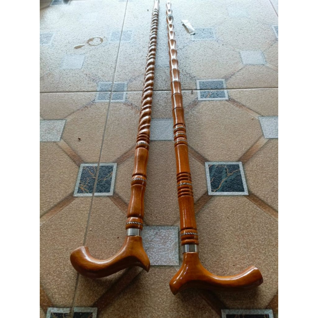 tongkat jalan ulin ( kayu besi)